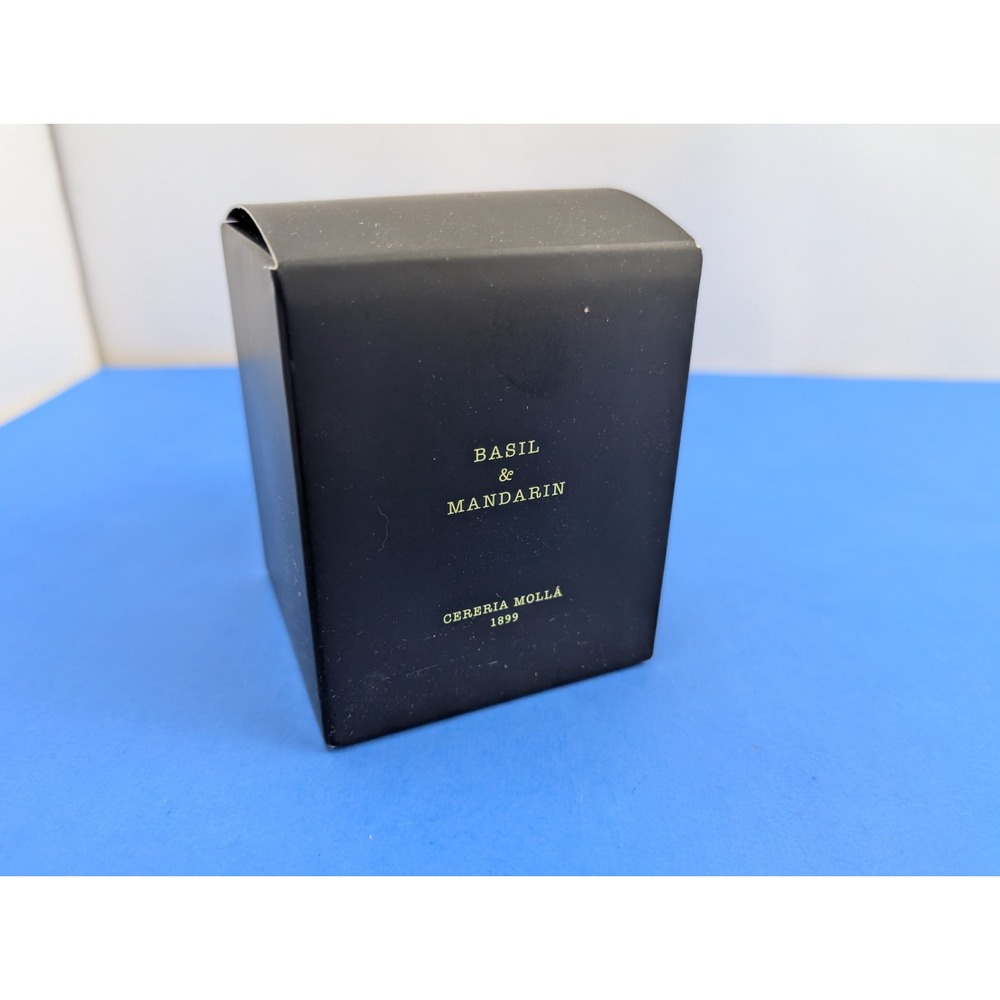 Cereria Molla Basil & Mandarin Candle 8 oz. Handmade in Spain Vegetable Wax
